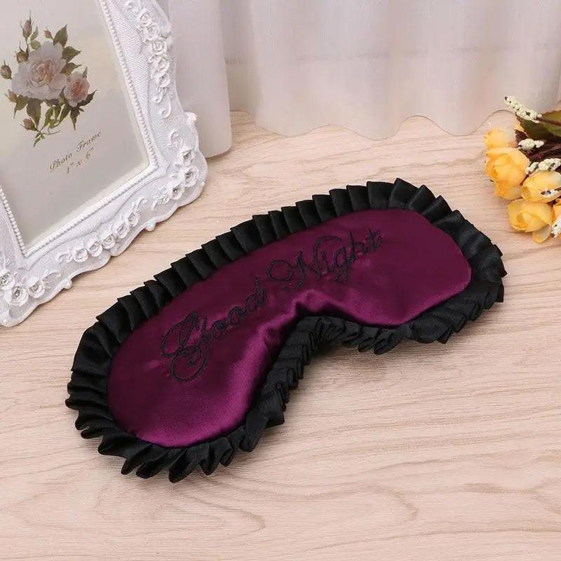 Luxury Women Silk Sleep Eye Mask Soft Ladies Ultra Lightweight Adjustable Strap Eye Mask Night Blindfold Stevvex