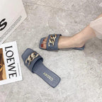 Luxury Women Summer Slipper Square Toe Chain Slippers Fashion Open Toe Metal Chain Beach Shopping Party Flip Flops For Women Stevvex