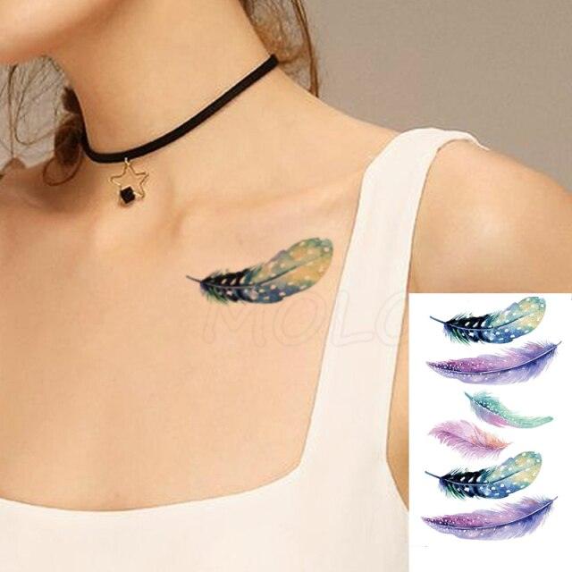 Luxury Womens Different Temporary Waterproof Tattoo Sticker Feather Dandelion Tattoos For Makeup Party Stevvex