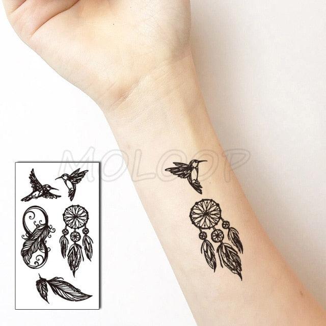 Luxury Womens Different Temporary Waterproof Tattoo Sticker Feather Dandelion Tattoos For Makeup Party Stevvex