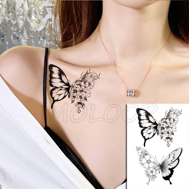 Luxury Womens Different Temporary Waterproof Tattoo Sticker Feather Dandelion Tattoos For Makeup Party Stevvex