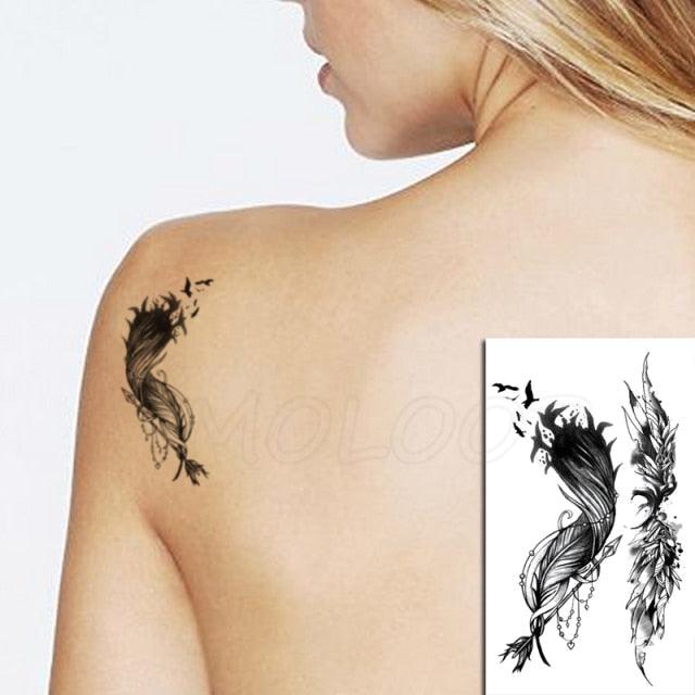 Luxury Womens Different Temporary Waterproof Tattoo Sticker Feather Dandelion Tattoos For Makeup Party Stevvex