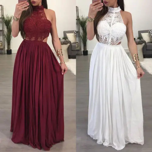 Hot Women Ladies Maxi Summer Long Evening Party Dress Pi-Mart