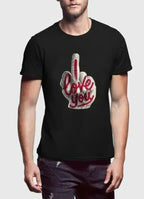 I Love You Half Sleeves Black,White T-shirt - SJB-DIAMOND ELITES