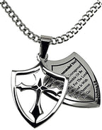 Two Piece Shield Cross Necklace KingdomWear