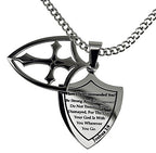 Two Piece Shield Cross Necklace KingdomWear