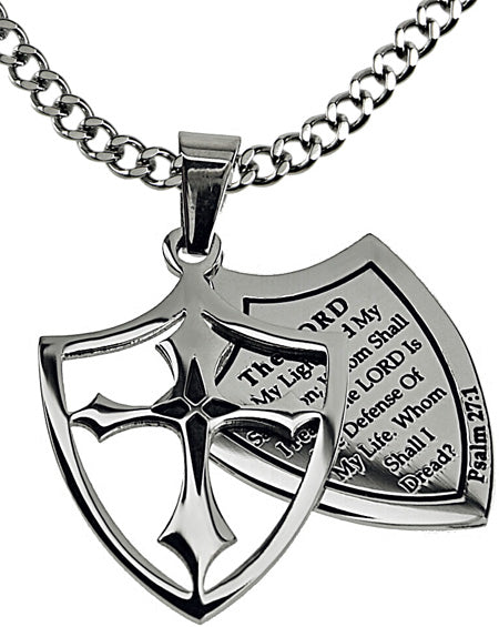 Two Piece Shield Cross Necklace KingdomWear