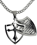 Two Piece Shield Cross Necklace KingdomWear