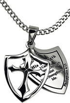 Two Piece Shield Cross Necklace KingdomWear