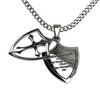 Two Piece Shield Cross Necklace KingdomWear