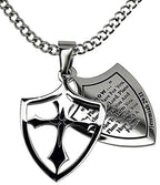 Two Piece Shield Cross Necklace KingdomWear