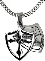 Two Piece Shield Cross Necklace KingdomWear