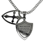 Two Piece Shield Cross Necklace KingdomWear