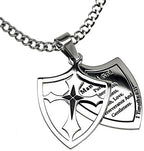 Two Piece Shield Cross Necklace KingdomWear