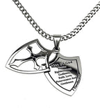 Two Piece Shield Cross Necklace KingdomWear
