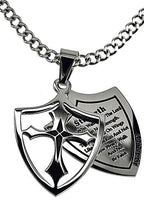 Two Piece Shield Cross Necklace KingdomWear