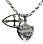Two Piece Shield Cross Necklace KingdomWear