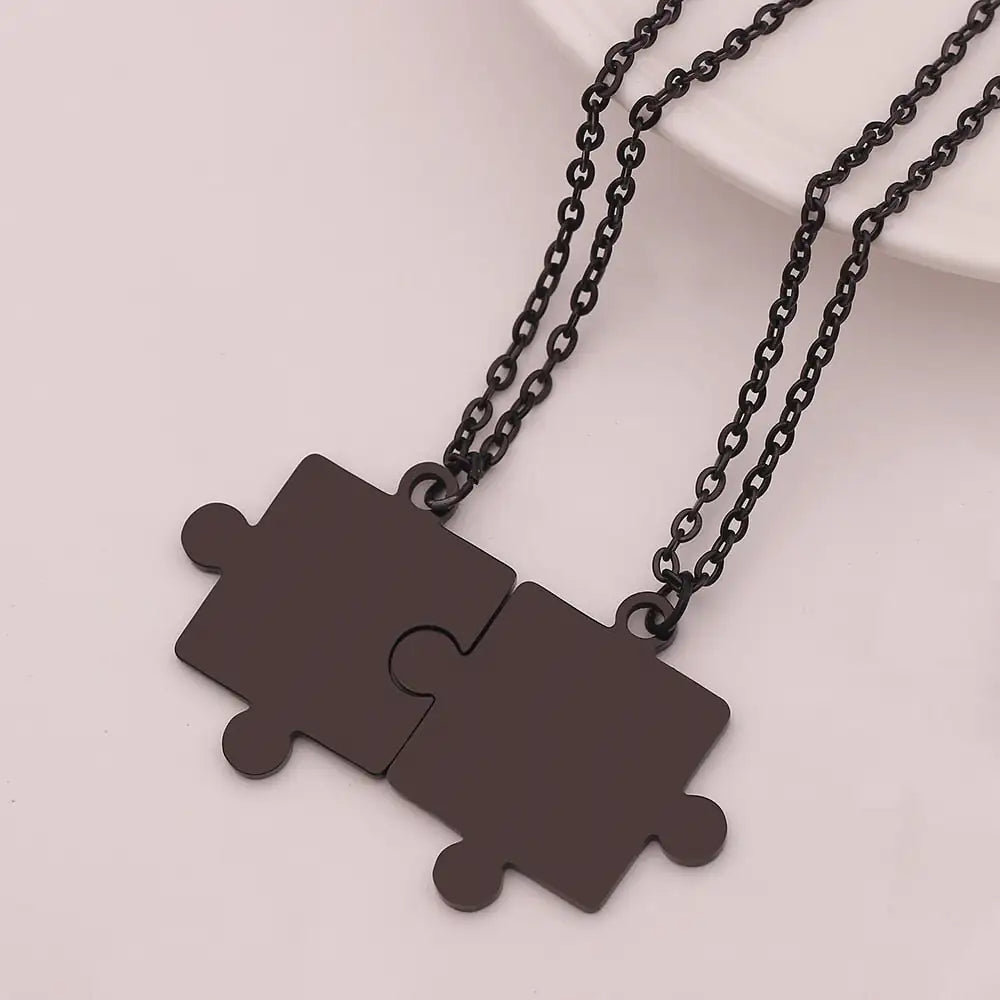 Matching Puzzle Piece Pendant Necklaces Lootquake LLC