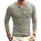 Tee Shirt V-Neck Long Sleeve Pi-Mart