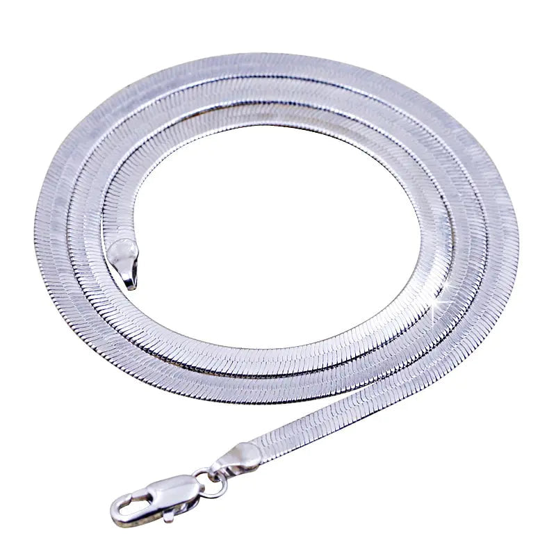 Snake Chain Platinum Plated Men`s Necklaces Lootquake LLC