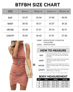 BTFBM Women 2024 Summer Sleeveless Tank Dresses Crew Neck Slim Fit Short Casual Ruched Bodycon Party Club Mini Dress Pink Small Pi-Mart