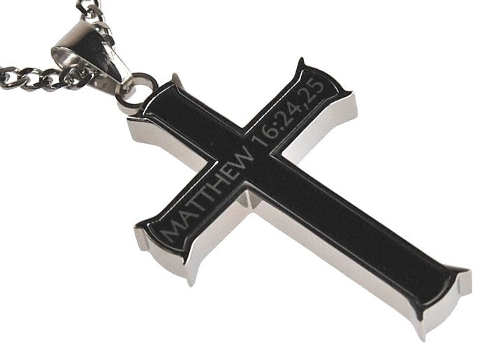 Black Iron Cross Necklace KingdomWear