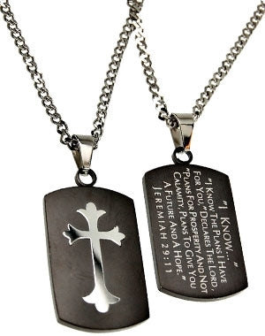 Black Shield Cross Necklace KingdomWear