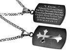 Black Shield Cross Necklace KingdomWear