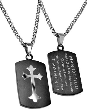 Black Shield Cross Necklace KingdomWear