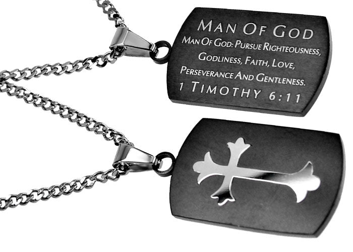 Black Shield Cross Necklace KingdomWear