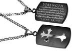 Black Shield Cross Necklace KingdomWear
