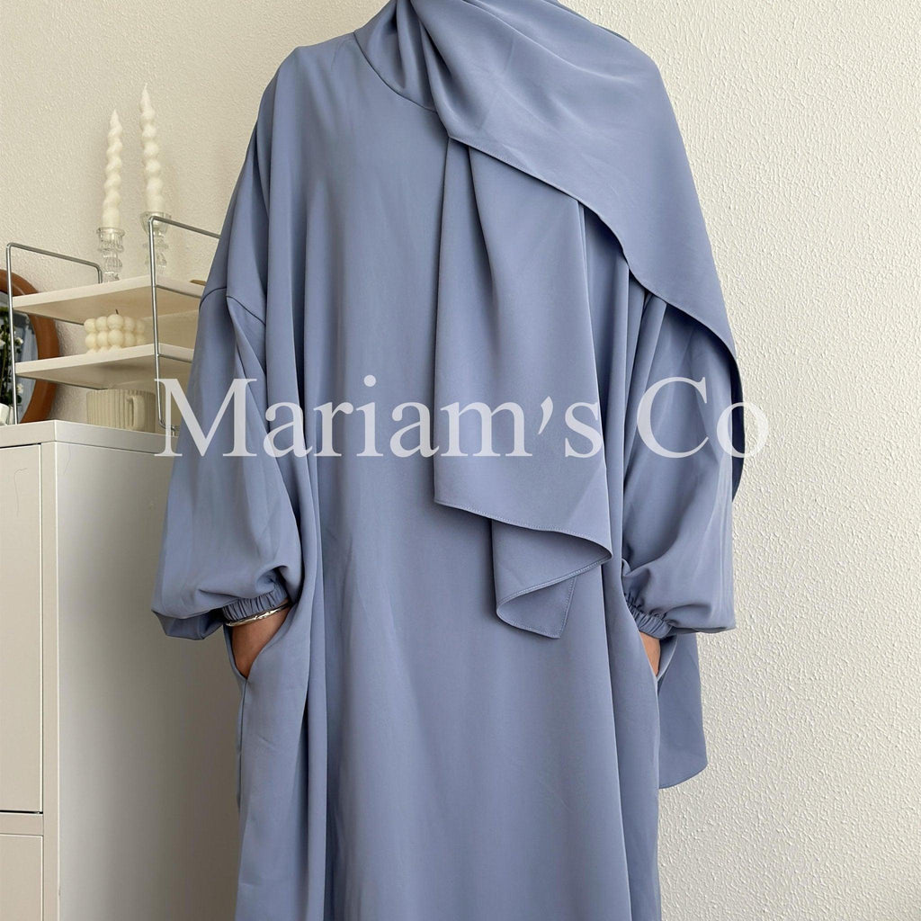 Hijab Attached Hooded Abaya With Pockets (MA0011) - SJB-DIAMOND ELITES