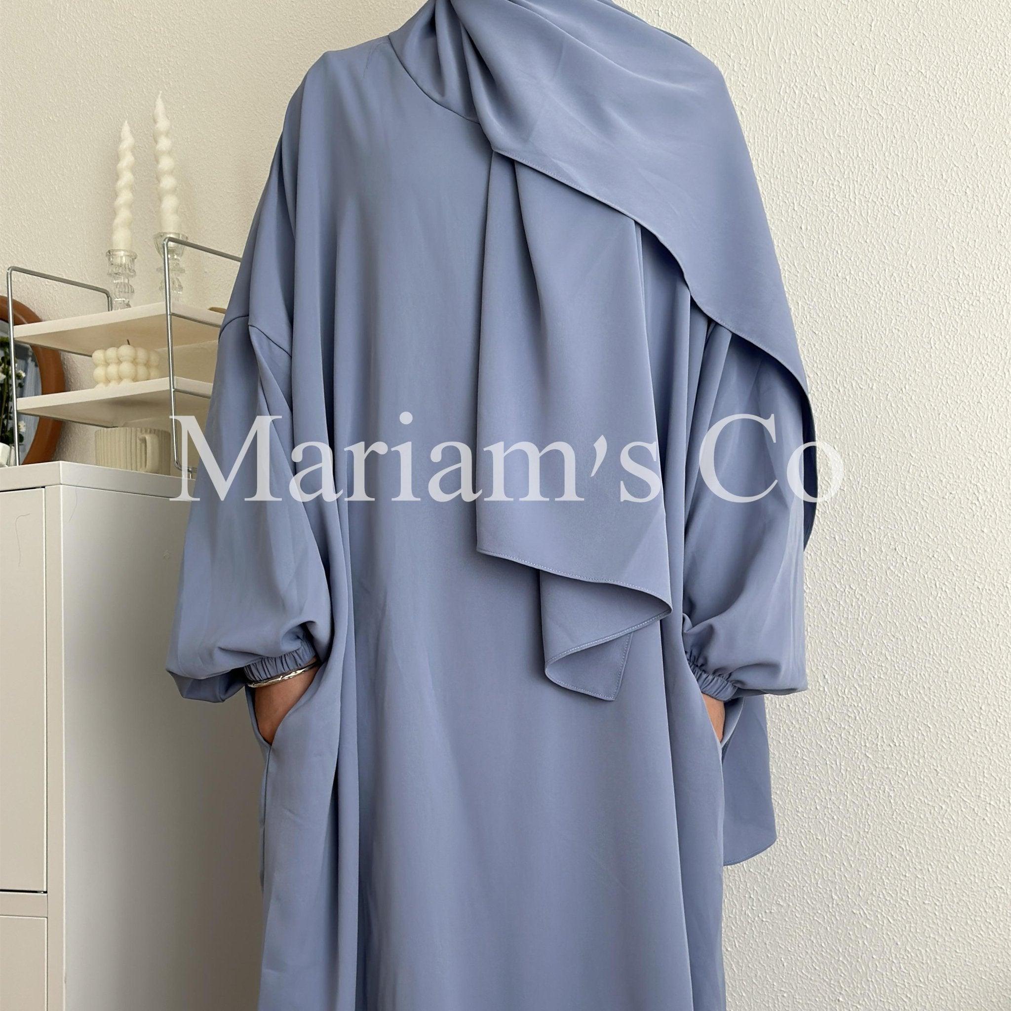Hijab Attached Hooded Abaya With Pockets (MA0011) - SJB-DIAMOND ELITES