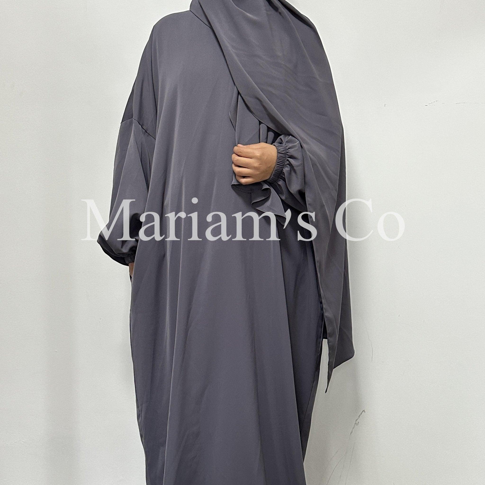 Hijab Attached Hooded Abaya With Pockets (MA0011) - SJB-DIAMOND ELITES