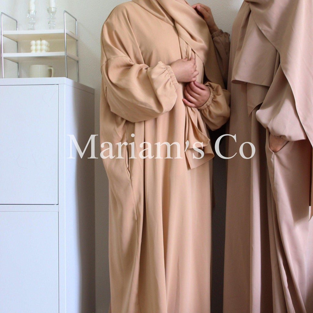 Hijab Attached Hooded Abaya With Pockets (MA0011) - SJB-DIAMOND ELITES