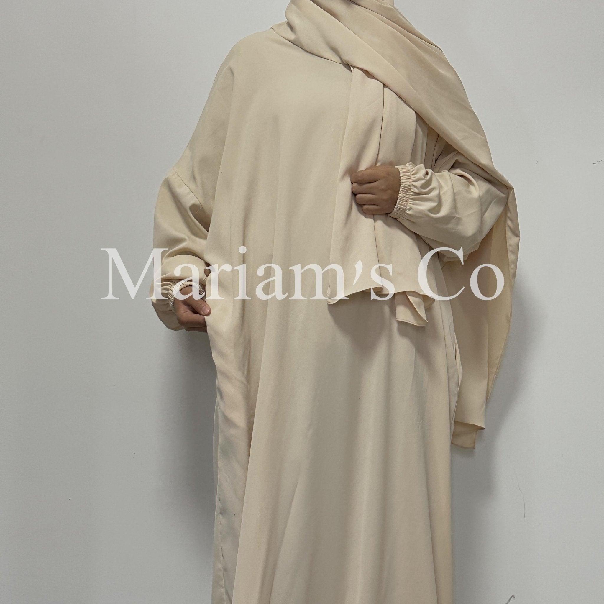 Hijab Attached Hooded Abaya With Pockets (MA0011) - SJB-DIAMOND ELITES