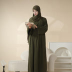 Crepe Pocket Open Abaya 3-Piece Set (MA002) - SJB-DIAMOND ELITES