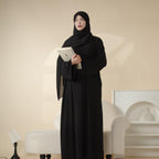 Crepe Pocket Open Abaya 3-Piece Set (MA002) - SJB-DIAMOND ELITES