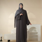 Crepe Pocket Open Abaya 3-Piece Set (MA002) - SJB-DIAMOND ELITES