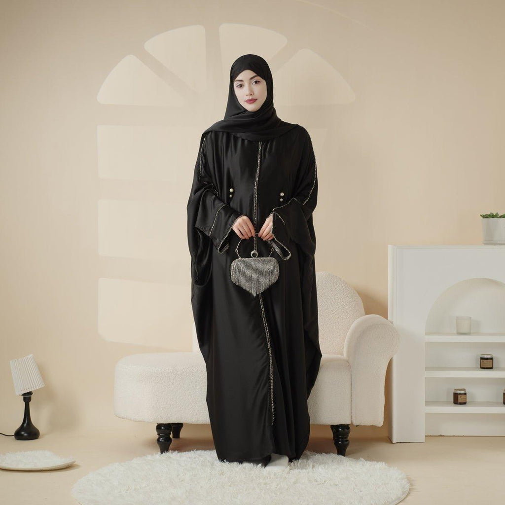 Batwing Abaya With Matching Hijab | Batwing Sleeve Abaya (MA041) Mariam's Collection