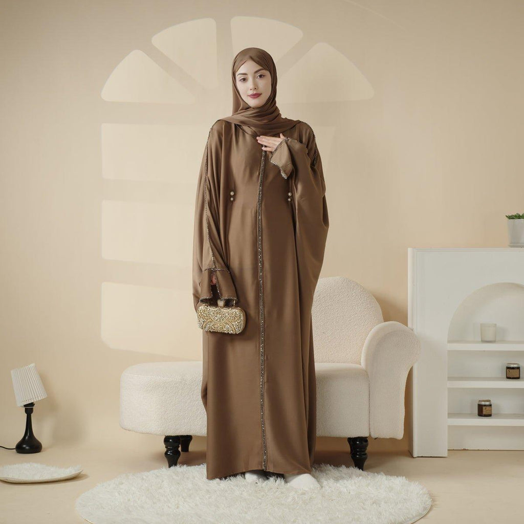 Batwing Abaya With Matching Hijab | Batwing Sleeve Abaya (MA041) Mariam's Collection