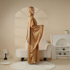 Luxury Satin Floaty Kaftan Abaya With Matching Hijab (MA054) - SJB-DIAMOND ELITES