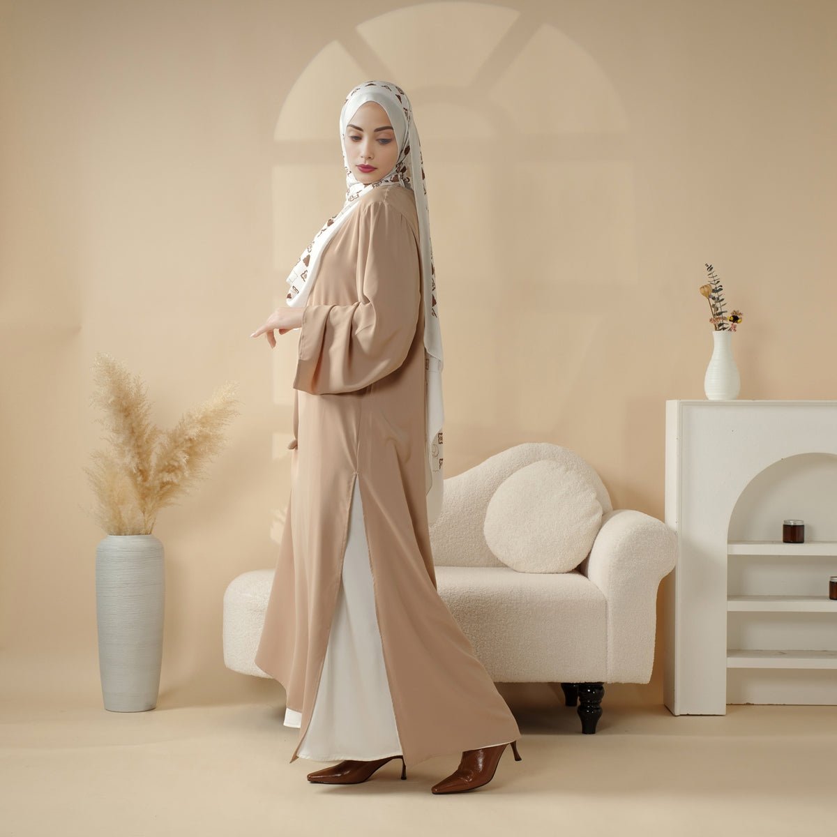 Casual Fashion Slit Abaya (MA063) - SJB-DIAMOND ELITES