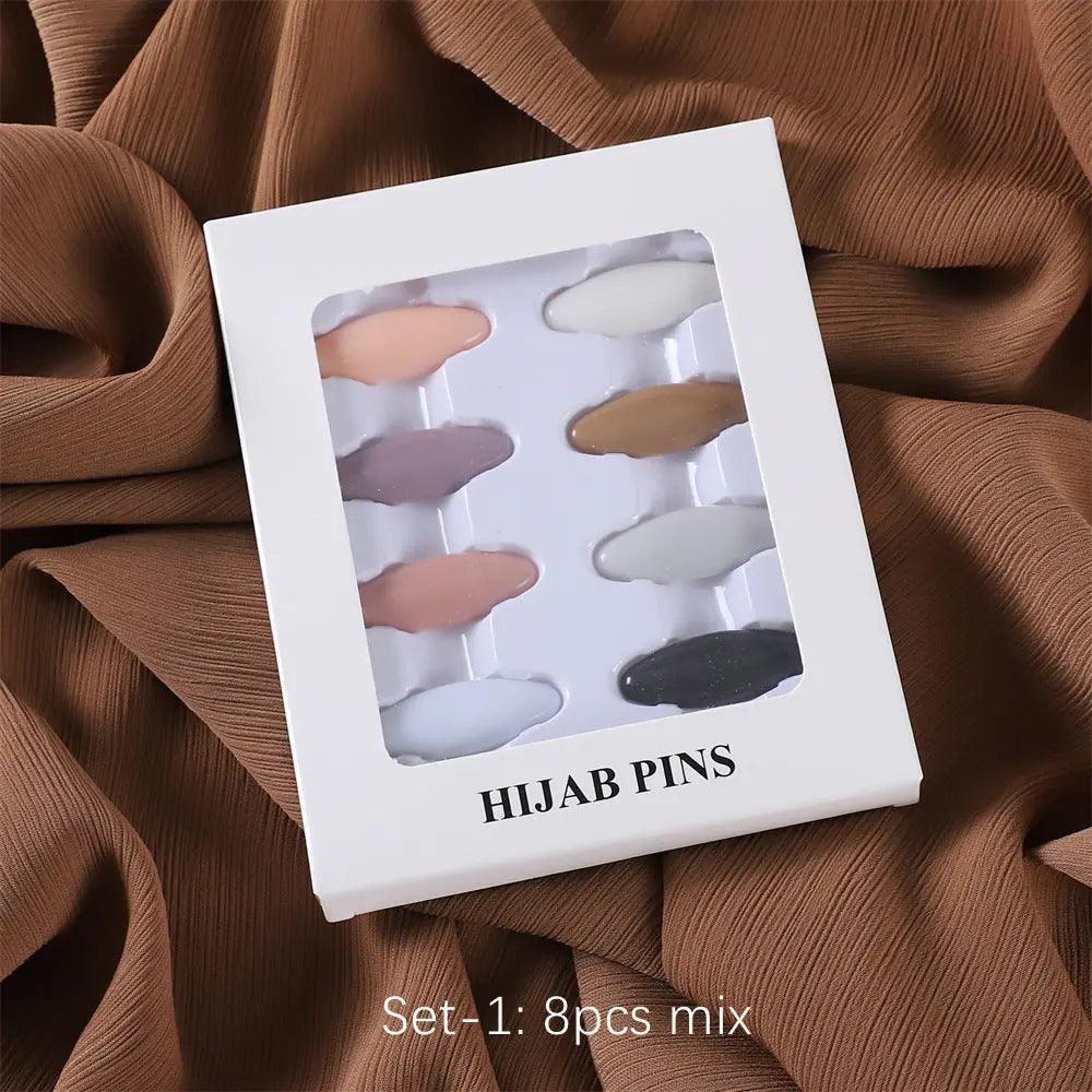 MAC008 Hijab pins, 8 pcs hijab pins - SJB-DIAMOND ELITES