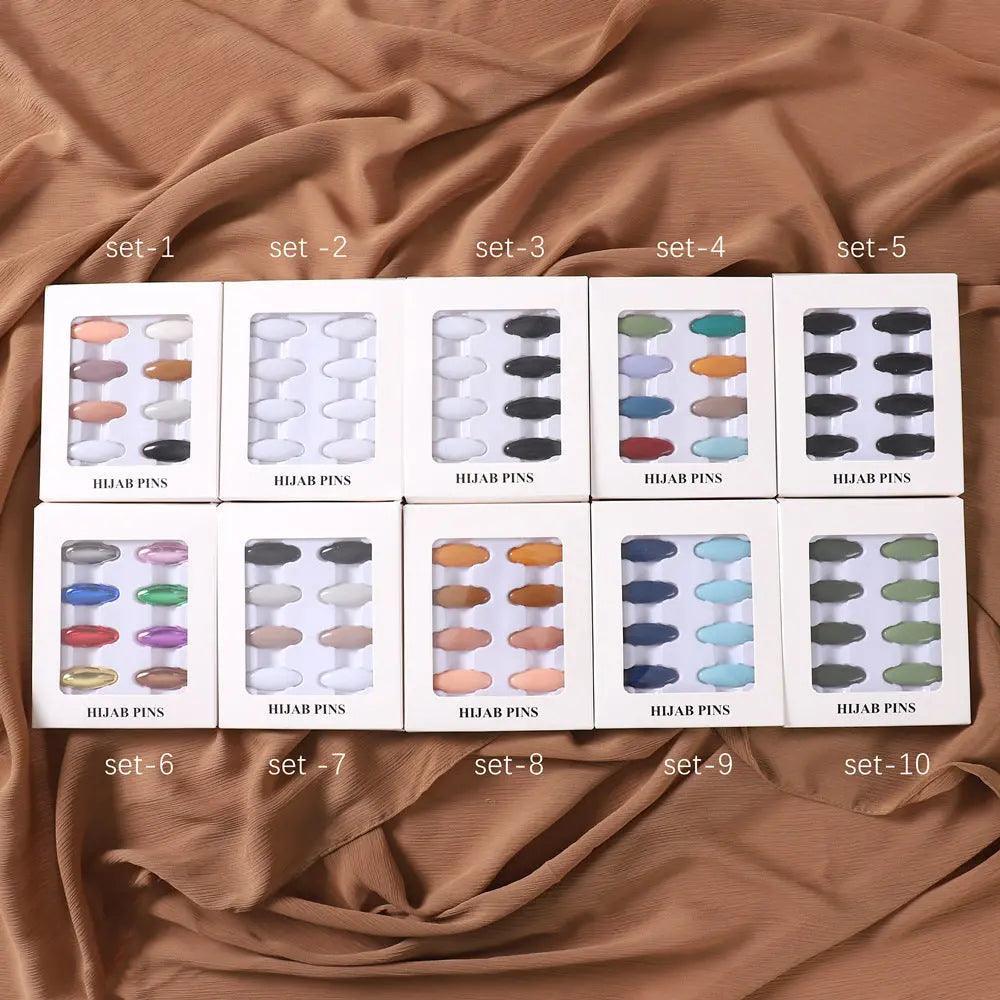 MAC008 Hijab pins, 8 pcs hijab pins - SJB-DIAMOND ELITES