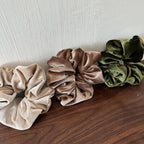 MAC009 hijab scrunchies, velvet flower hair accessories - SJB-DIAMOND ELITES
