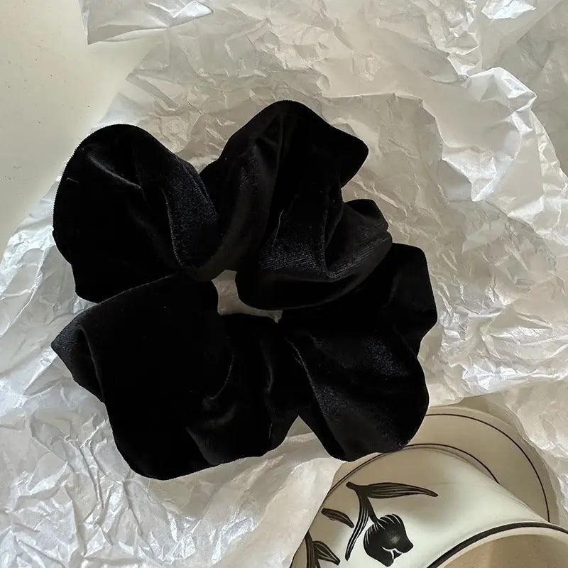 MAC009 hijab scrunchies, velvet flower hair accessories - SJB-DIAMOND ELITES