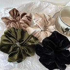 MAC009 hijab scrunchies, velvet flower hair accessories - SJB-DIAMOND ELITES