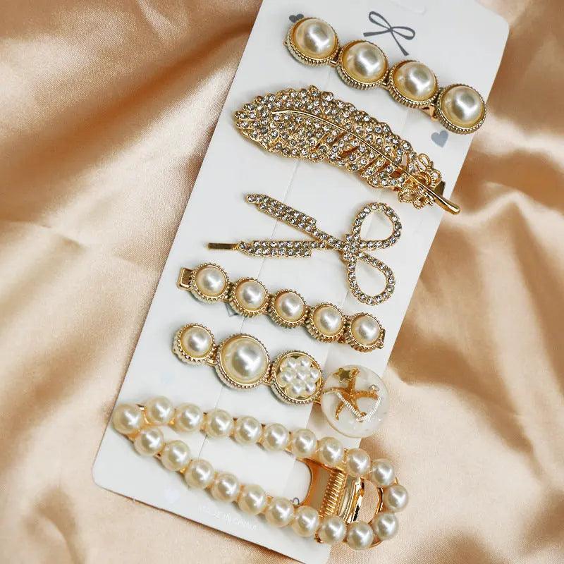 MAC015 Hijab Accessories, 6 Pcs Pearl Hairpin Set - SJB-DIAMOND ELITES