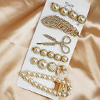 MAC015 Hijab Accessories, 6 Pcs Pearl Hairpin Set - SJB-DIAMOND ELITES